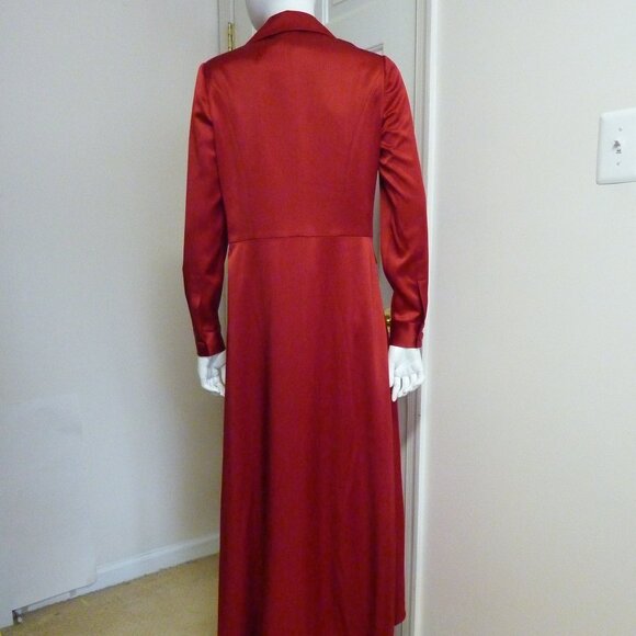 KITON Double-breasted Satin Asymmetric Hem Gown - Picture 4 of 8